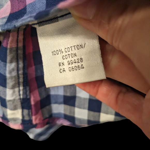 Men's Bugatchi, Shaped Fit Casual Button down (M) plaid - Picture 4 of 5